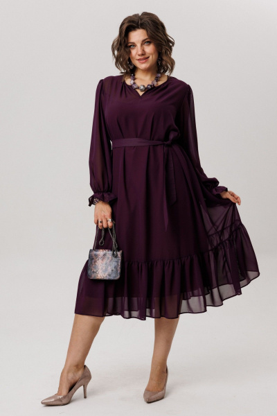 Платье Anelli 1635 цвет_чернослива - фото 7