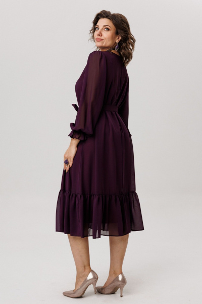 Платье Anelli 1635 цвет_чернослива - фото 4