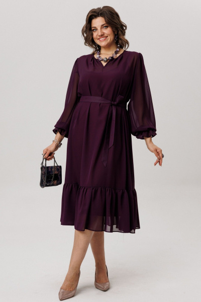 Платье Anelli 1635 цвет_чернослива - фото 2