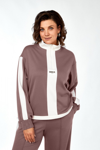 Брюки, джемпер Ольга Стиль С-948 пепельно-розовый - фото 4