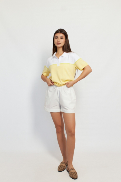 Футболка Belange 3578 желто-белый - фото 2