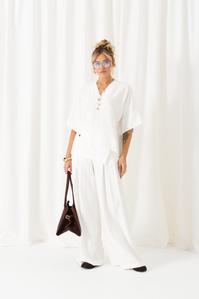 Блуза, брюки Beautiful&Free 6470 белый - фото 3