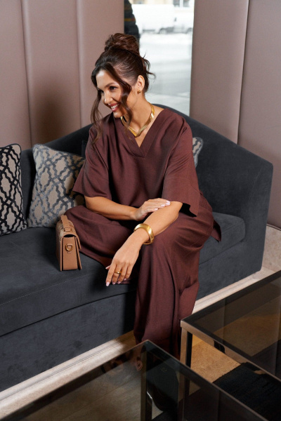 Блуза, брюки Beautiful&Free 6470 шоколад - фото 11