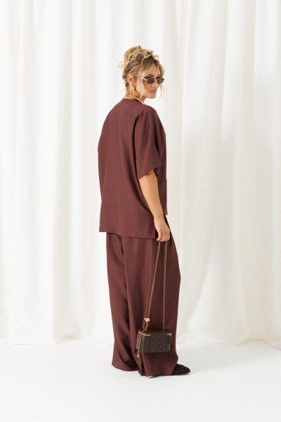 Блуза, брюки Beautiful&Free 6470 шоколад - фото 8