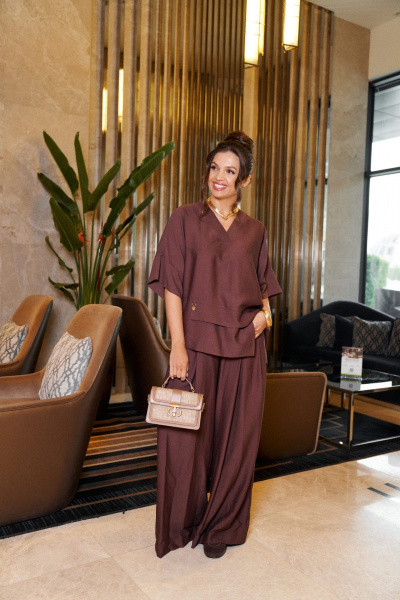 Блуза, брюки Beautiful&Free 6470 шоколад - фото 9