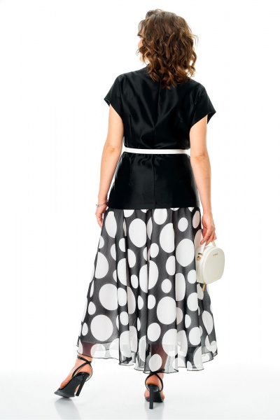 Жилет, юбка Anastasia 1347.1 черно-белый - фото 10