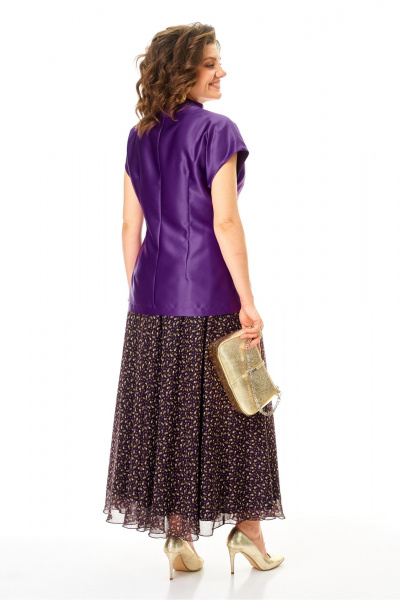 Жилет, юбка Anastasia 1347.2 фиолетовый - фото 8