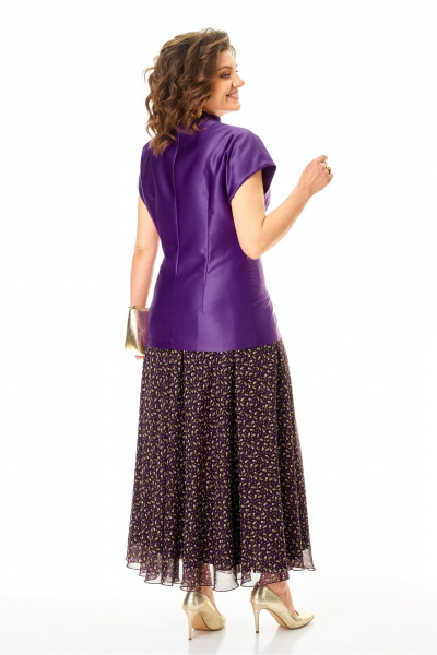 Жилет, юбка Anastasia 1347.2 фиолетовый - фото 7