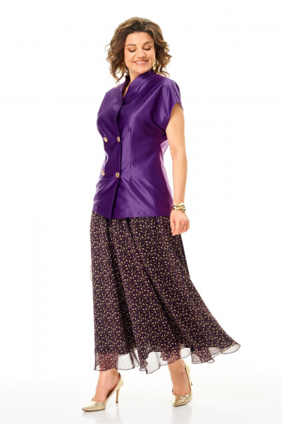 Жилет, юбка Anastasia 1347.2 фиолетовый - фото 6