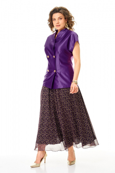 Жилет, юбка Anastasia 1347.2 фиолетовый - фото 5