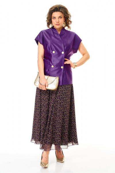 Жилет, юбка Anastasia 1347.2 фиолетовый - фото 1