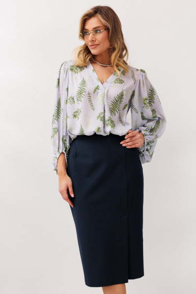 Блуза, юбка Anastasia 1049.1 темно-серый - фото 7