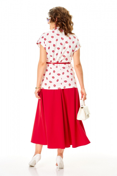 Жилет, юбка Anastasia 1354 бело-красный - фото 13