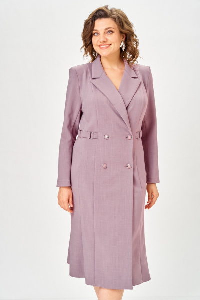 Платье ANASTASIA MAK 1121 пудра - фото 12