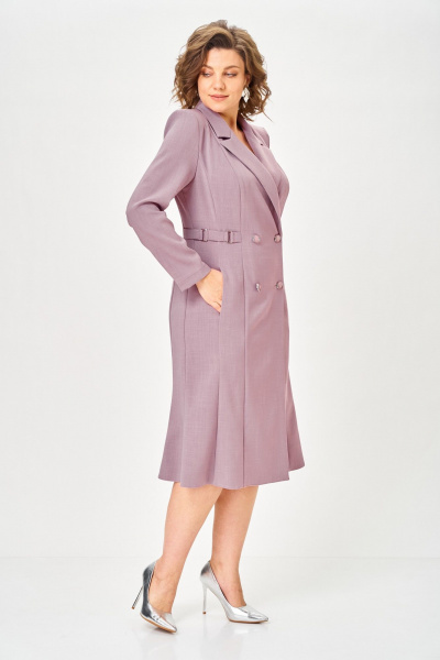 Платье ANASTASIA MAK 1121 пудра - фото 7