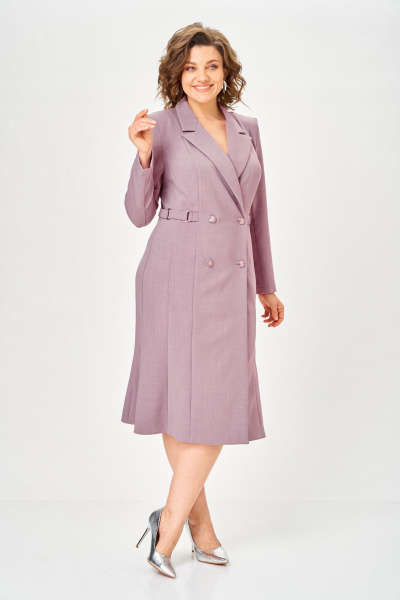 Платье ANASTASIA MAK 1121 пудра - фото 6