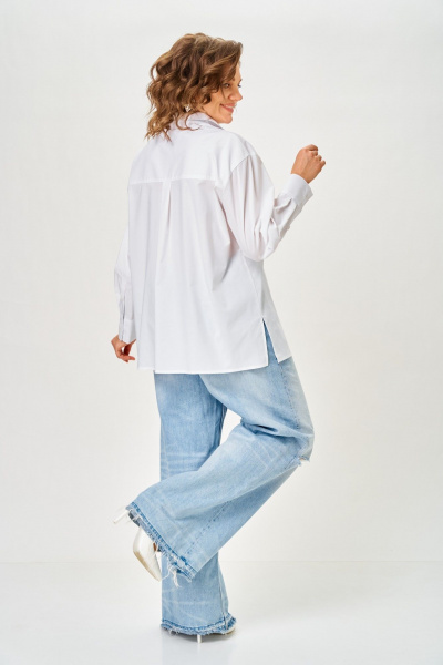 Рубашка ANASTASIA MAK 1324 белый - фото 9