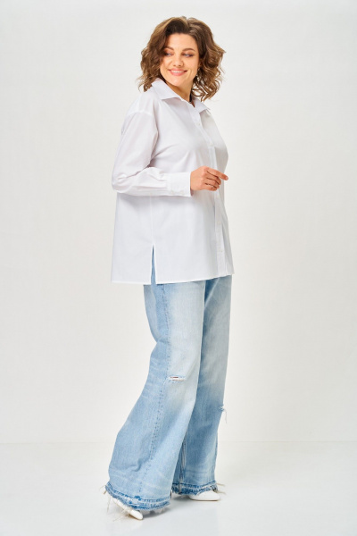 Рубашка ANASTASIA MAK 1324 белый - фото 8