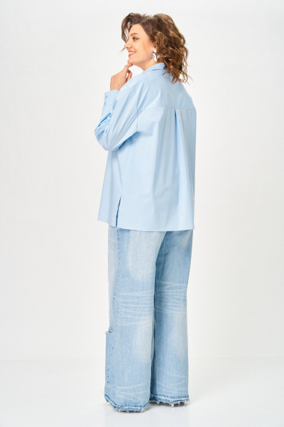 Рубашка ANASTASIA MAK 1324 голубой - фото 16