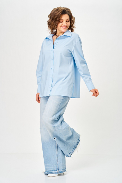 Рубашка ANASTASIA MAK 1324 голубой - фото 15