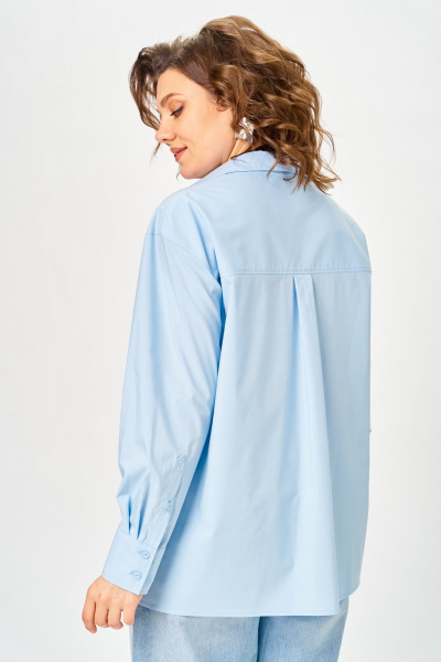 Рубашка ANASTASIA MAK 1324 голубой - фото 10