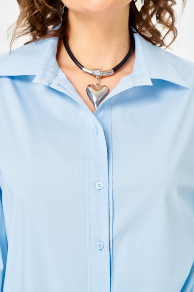 Рубашка ANASTASIA MAK 1324 голубой - фото 5