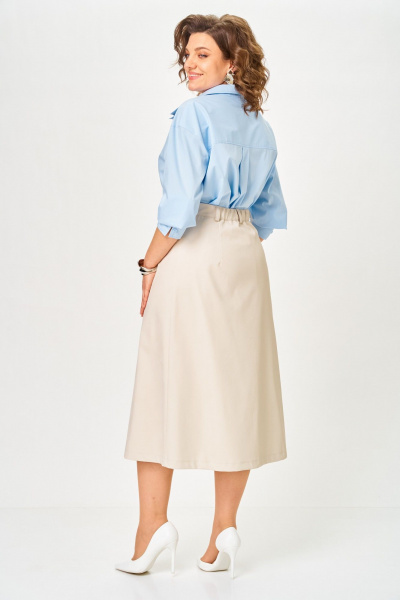 Рубашка ANASTASIA MAK 1324 голубой - фото 13