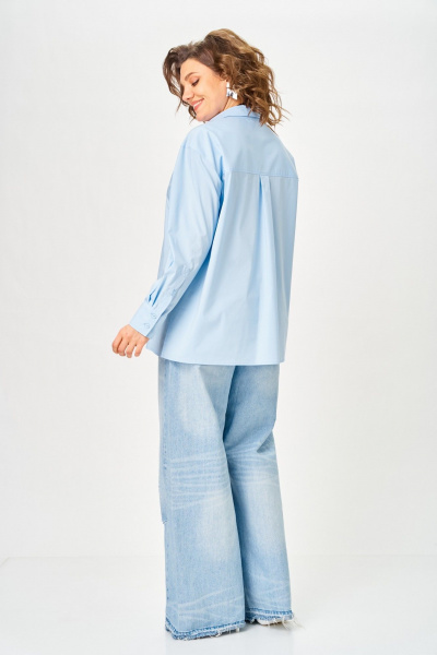Рубашка ANASTASIA MAK 1324 голубой - фото 11