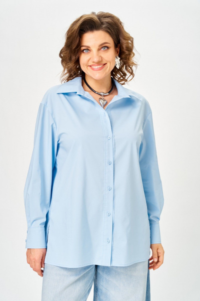 Рубашка ANASTASIA MAK 1324 голубой - фото 2