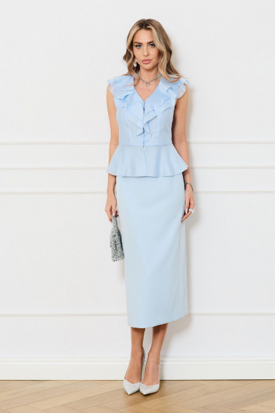 Блуза, юбка Golden Valley 6742 голубой - фото 1
