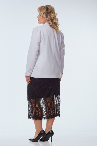 Жакет, юбка OVERYOU М244/1 белый/черный - фото 6