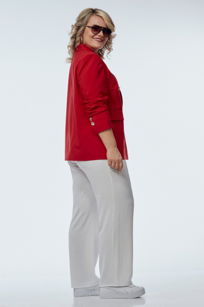 Брюки, жакет OVERYOU М245 красный/белый - фото 6