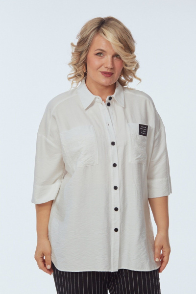 Брюки, рубашка OVERYOU М248 белый_с_черно-белым - фото 4