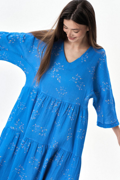 Платье Art Ribbon М3481P василек - фото 3