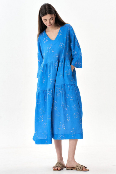 Платье Art Ribbon М3481P василек - фото 2