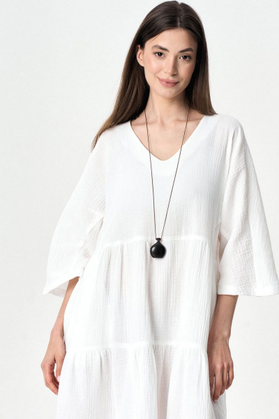 Платье Art Ribbon М3481P_1 молочный - фото 2