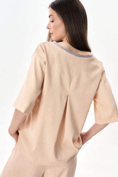 Блуза Art Ribbon М3652T песок - фото 6