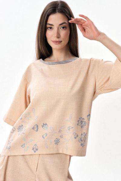Блуза Art Ribbon М3652T песок - фото 2
