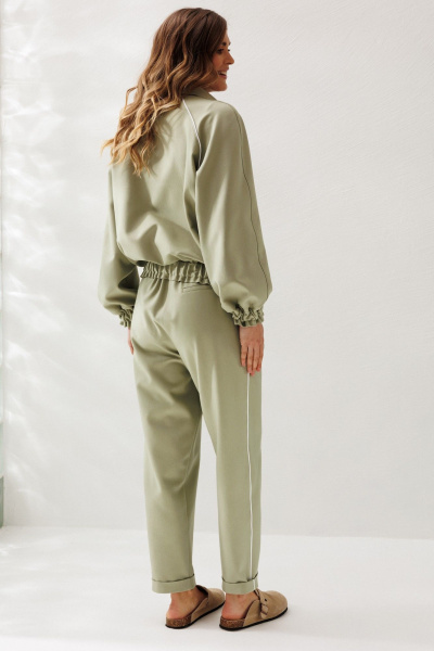 Блуза, брюки Ларс Стиль 1215 олива - фото 5