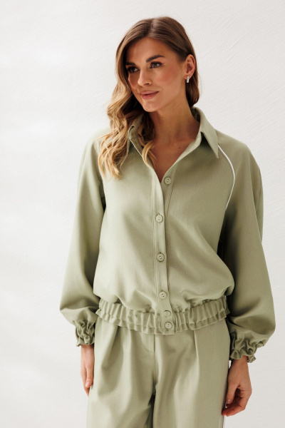 Блуза, брюки Ларс Стиль 1215 олива - фото 4