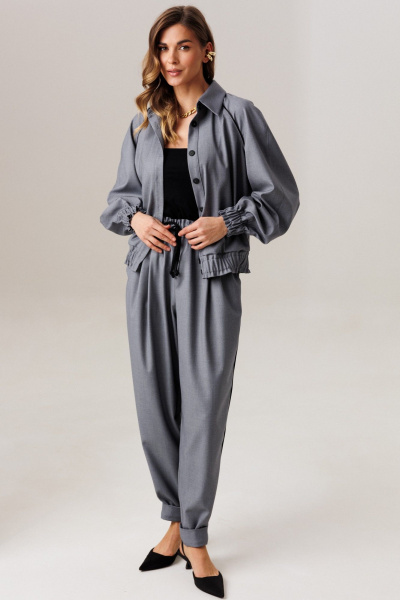 Блуза, брюки Ларс Стиль 1211 серый - фото 10