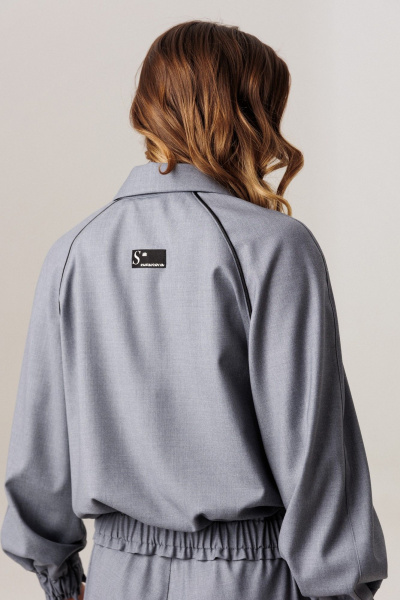 Блуза, брюки Ларс Стиль 1211 серый - фото 8