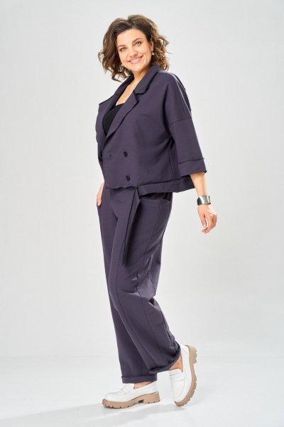 Брюки, жакет Bonna Image 1055/1 серо-фиолетовый - фото 12