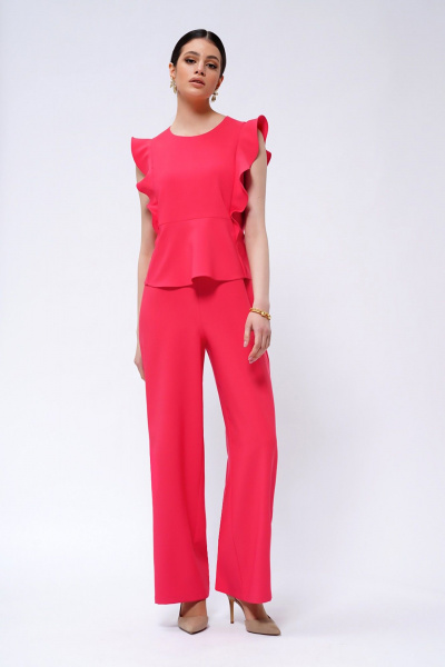 Комбинезон красный из текстиля для на каждый день Noche mio 9.118 SAFOU - фото 1