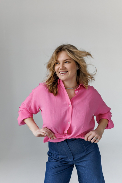 Рубашка JoEmber 3 розовый - фото 6