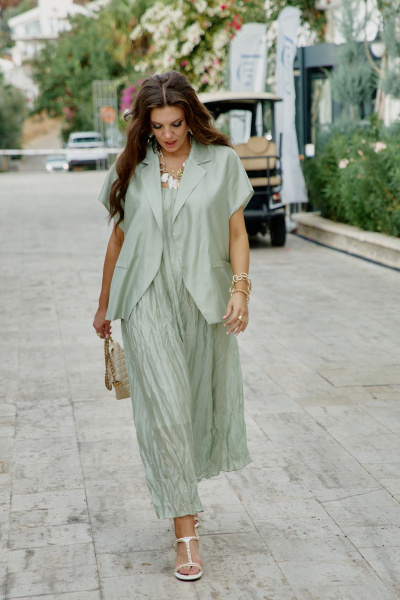 Жилет, платье Vittoria Queen 28013/1 салатовый - фото 4