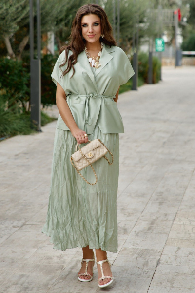 Жилет, платье Vittoria Queen 28013/1 салатовый - фото 1