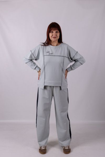 Джемпер Mita ЖМ1268 серый - фото 6