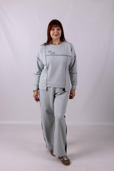Джемпер Mita ЖМ1268 серый - фото 5