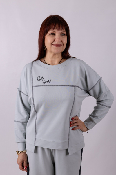 Джемпер Mita ЖМ1268 серый - фото 3